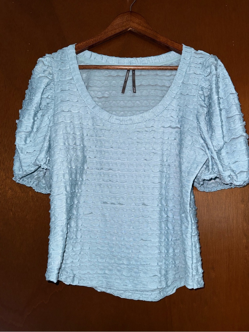 Anthropologie Textured Ruffle Top